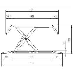 Pont a ciseaux - élévateur, 3 tonnes - 220V