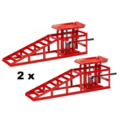 Rampe de voitures avec rehausse hydraulique paire 2 Tonnes